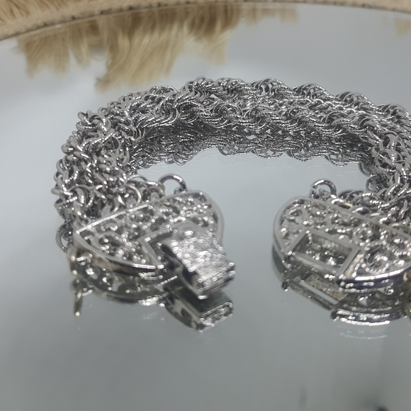 Monet Multi-strand Silver Bracelet - Picture 2 of 2